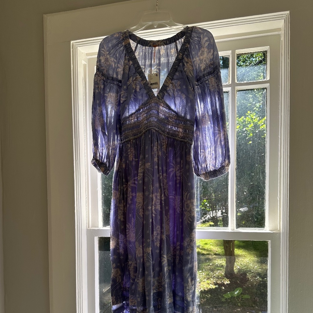 NWT Free People Boho Lavender Maxi